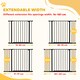 image 4 of PawHut Pressure Fitted Pet Dog Safety Gate Metal Fence, Black