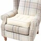 image 1 of Homescapes Cream Cotton Armchair Booster Cushion Cream