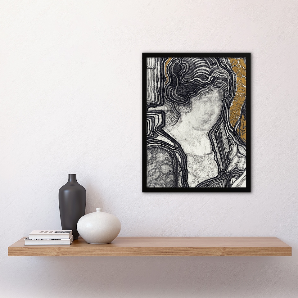 image 1 of Woman Portrait Playing Cello Reijer Stolk Framed Wall Art Print 12X16"