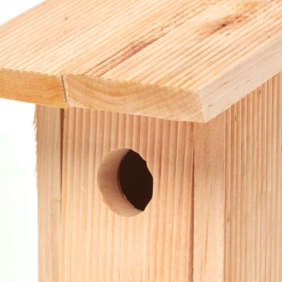 image 1 of Homescapes Real Wood Winter Wren Bird Box House Multi