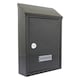 image 1 of Burg-Wachter Black Avon Dual Entry Wall Mounted Galvanised Steel Lockable Weatherproof Post Box - 21x30x7cm | Black | Black