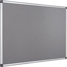 KAV 900 x 600mm Aluminium Frame Notice Pin Board - FELT Notice Board Bulletin Frame for Office, School, Memo, and Home (Grey)