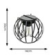 image 2 of ValueLights 2 Pack Solar Powered Outdoor Black Metal Ball Garden Lantern Lights