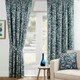 image 5 of Aviary Pencil Pleat Curtains - Blue - 117cm x 229cm