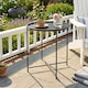 image 2 of Outsunny 46cm Round Garden Table Side Table with Removable Tray, Black