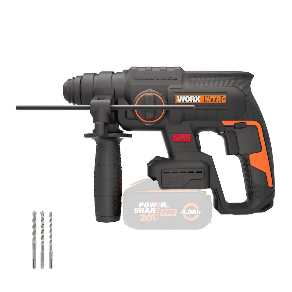 image 1 of WORX 20V Brushless Cordless Rotary Hammer 4-in-1 (BARE TOOL) WX381.9
