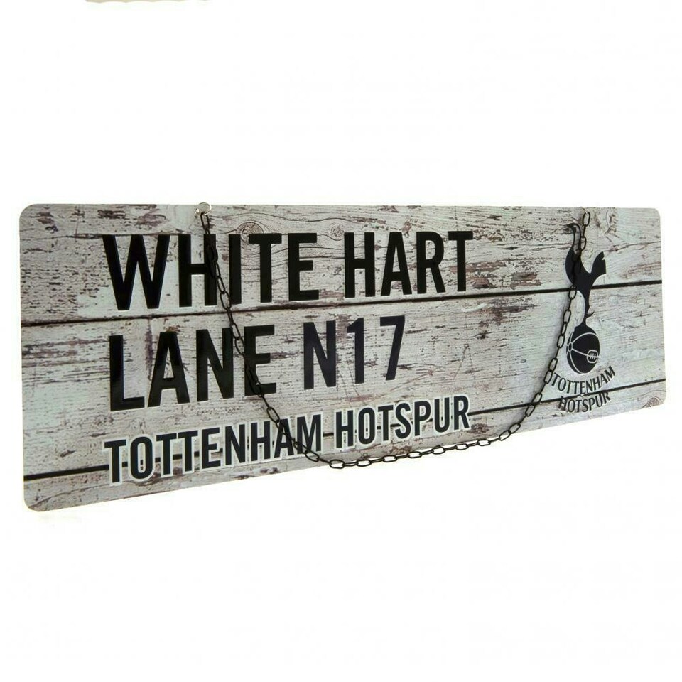 image 1 of Tottenham Hotspur FC Rustic Plaque - White/Black - One Size