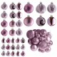image 1 of Christmas Tree Ornaments Baubles Set | Pink | Dusty Pink