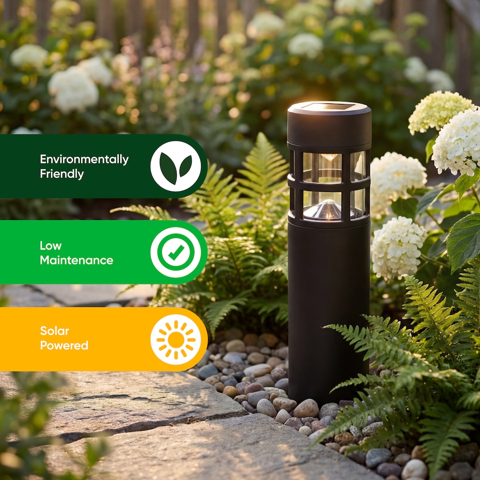 image 1 of Gardenwize Solar Garden Stake Lights Pathway Patio 4 Pack