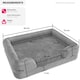 image 6 of Dog Bed Kimba - orthopaedic, thick padding, raised edge, washable cover | Grey | grey | L | 1