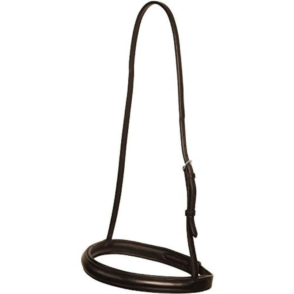 Collegiate Leather Cavesson Noseband IV - Brown - Cob