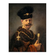 A Polish nobleman Rembrandt van Rijn Huge Wall Art Print 18X24 In