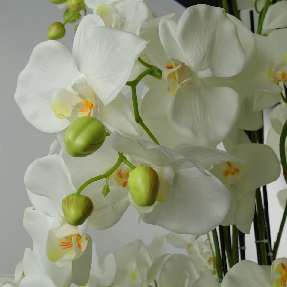 image 1 of Giant White Orchid Plant Artificial 189 flowers REAL TOUCH Botanik