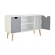 image 5 of Interiors by Premier Sleek and Modern TV Unit, Versatile TV Cabinet, White Finish TV and Storage Unit, Sleek Corner TV Unit
