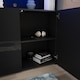 image 3 of Vida Designs Nova 2 Door LED Sideboard Buffet Cabinet Storage - Black | Black | 1