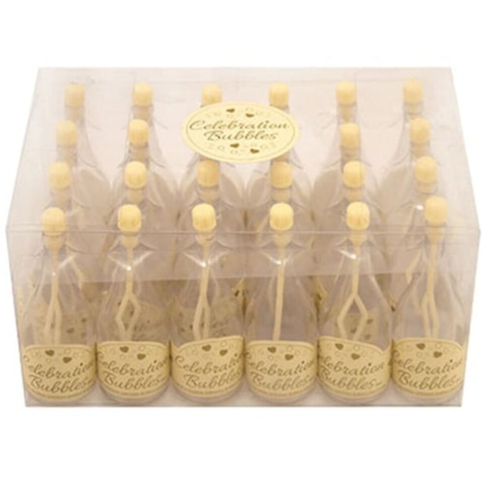 Champagne Bottle Bubbles Cream - Pack of 24