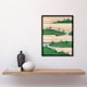 image 2 of Shin Bijutsukai Framed Wall Art Print Landscape With Hills Pattern Home Décor