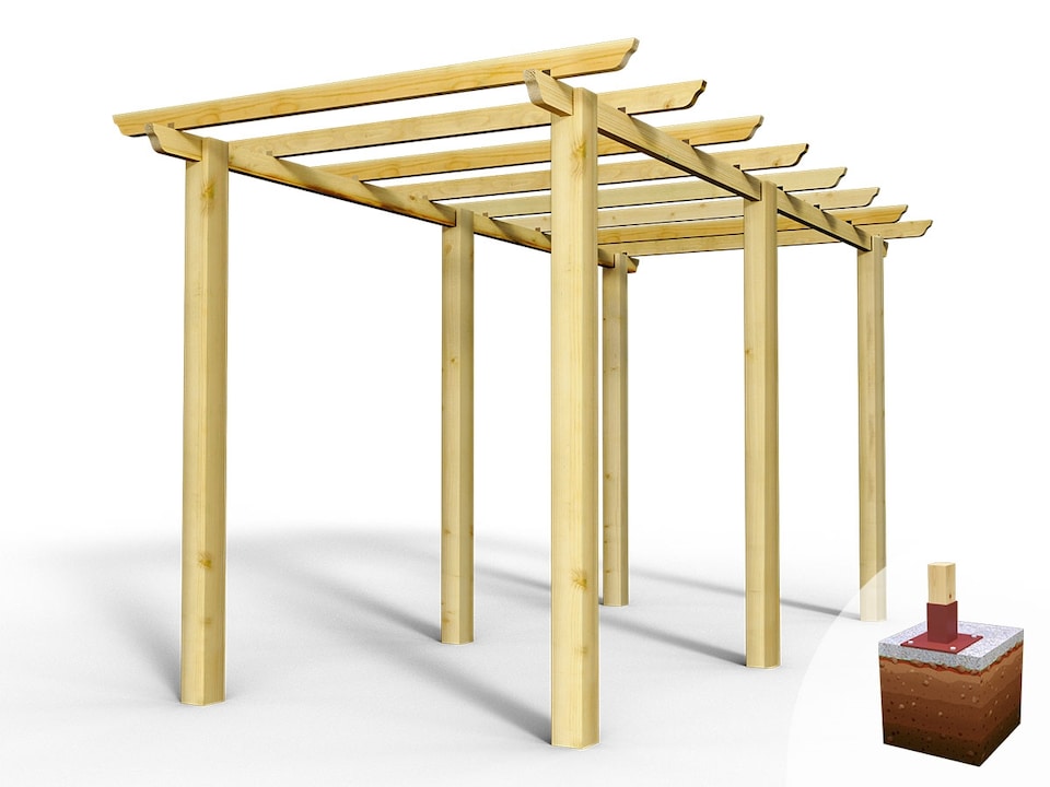 image 1 of eDecks HD Royal Walkway Garden Pergola w/ Bolt Down Anchors 2.7m - 2.4 x 4.8m