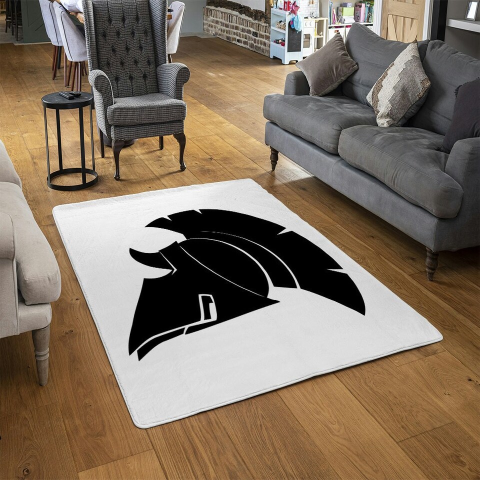 image 1 of Roman Helmet (Rug) Black | Medium: 80x150cm