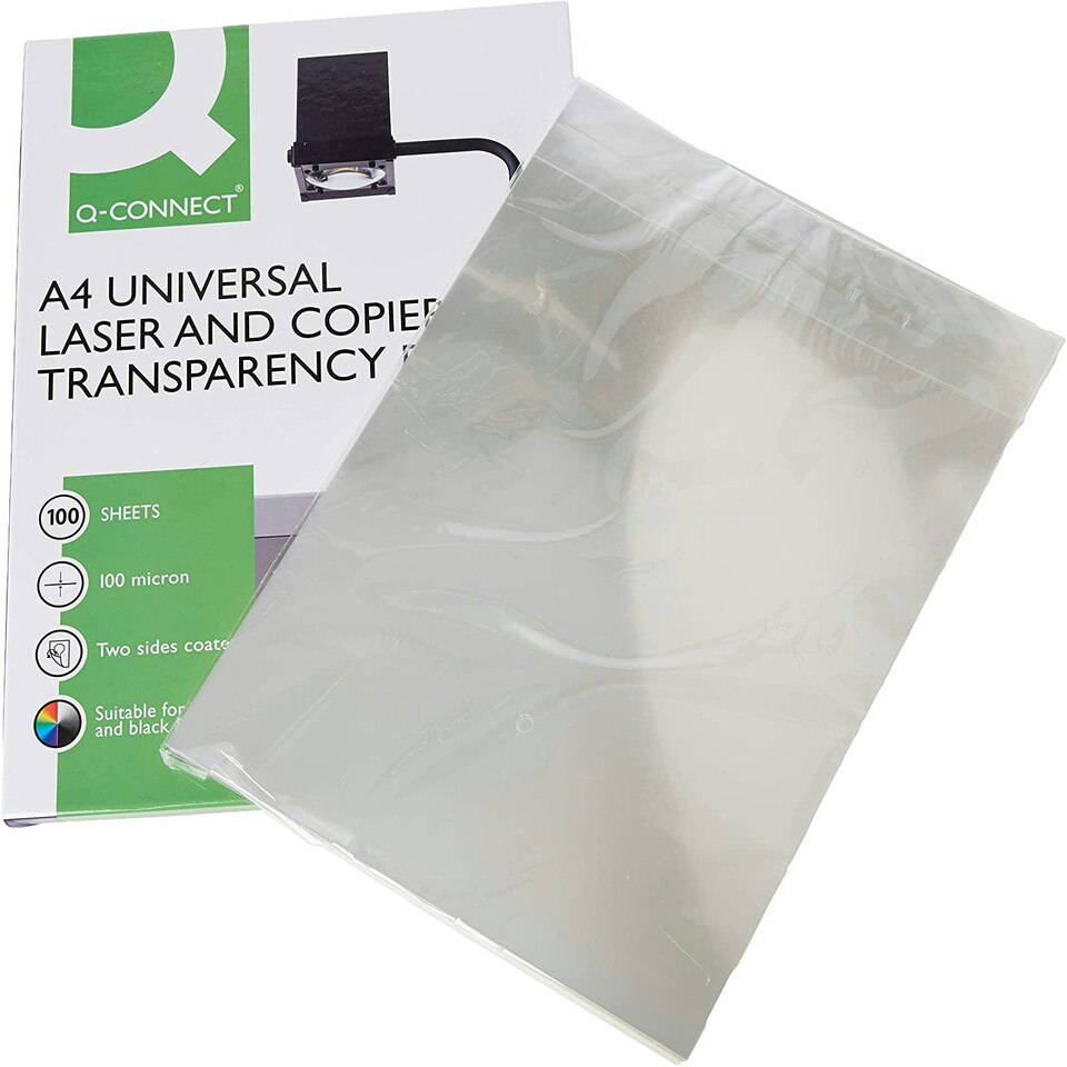 image 1 of Pack of 100 Clear Over Head Projector Films