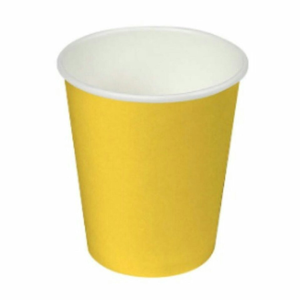 image 1 of Set of glasses Algon Cardboard Disposable Yellow 36 Units (24 Pieces) N/A