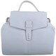 image 1 of Premium Soft Genuine Leather Cross Body Shoulder Bag, Detachable Strap | Grey | LightGrey