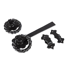 Hammer & Tongs Rose Ring Gate Latch - W285mm - Black