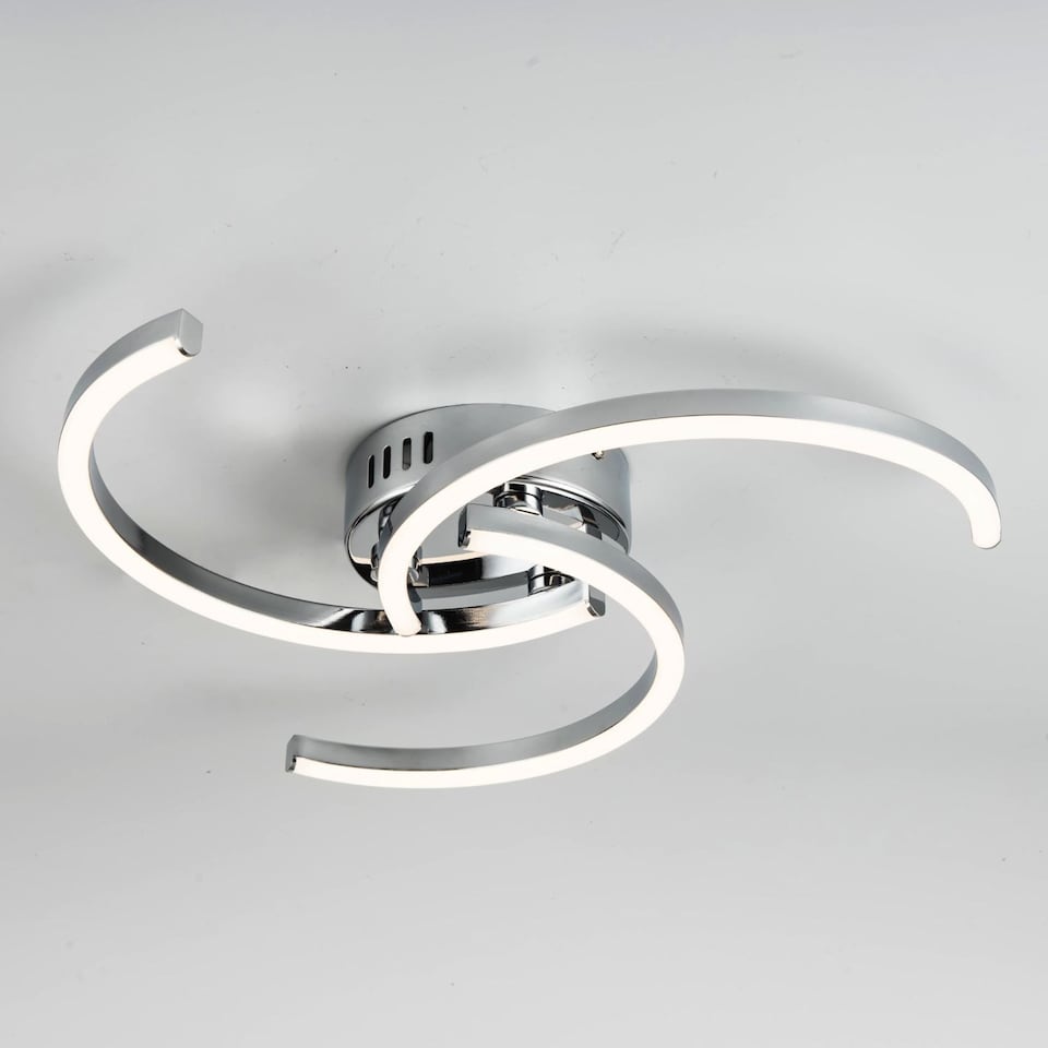 image 1 of Curve - Chrome LED Flush Ceiling Light | Chrome | 1