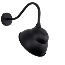 ValueLights Black Porter Outdoor Wall Lantern with 6W Warm White Bulb