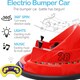 image 3 of Alivio Remote Control Bumper Car for Kids, 360° Spin with Lights, Music & Safety Belt (Red)