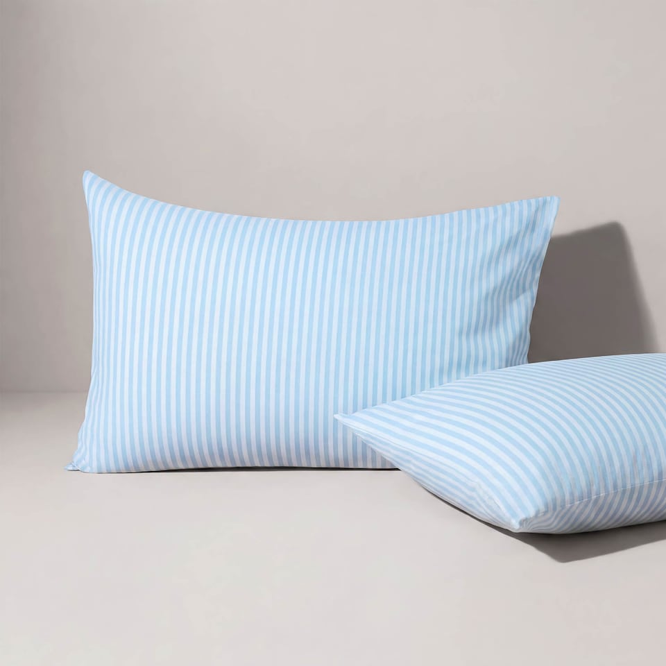 image 1 of Martex Studio Edition Blue Pinstripe Duvet Cover Set - King