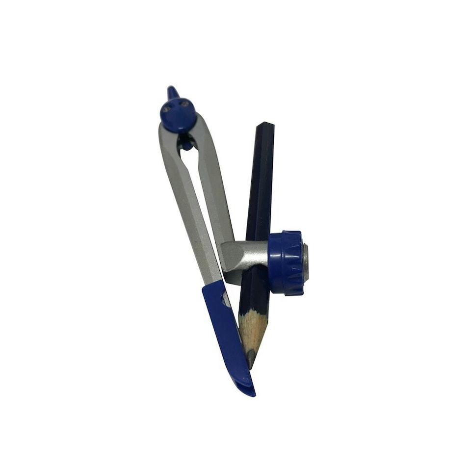 image 1 of Janrax Metal Safety Slide Adjustable Compass with Pencil