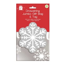 IG Design Snowflake Plastic Holographic Drawstring Bag | Grey | Grey/White | One Size | 1