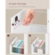 image 5 of Home Office File Cabinet with 4 Lockable Drawers, Printer Stand and Hanging File Storage, Cloud White