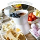 image 2 of Marco Paul 10pc White Ceramic Chocolate Fondue Set with Stainless-Steel Forks and 4 Half Moon Serving Dishes