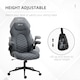 image 6 of Vinsetto Gaming Chair, Office Desk Chair, Comfy Computer Chair with Adjustable Arms and Rolling Wheels for Home Work Study, Charcooal Grey