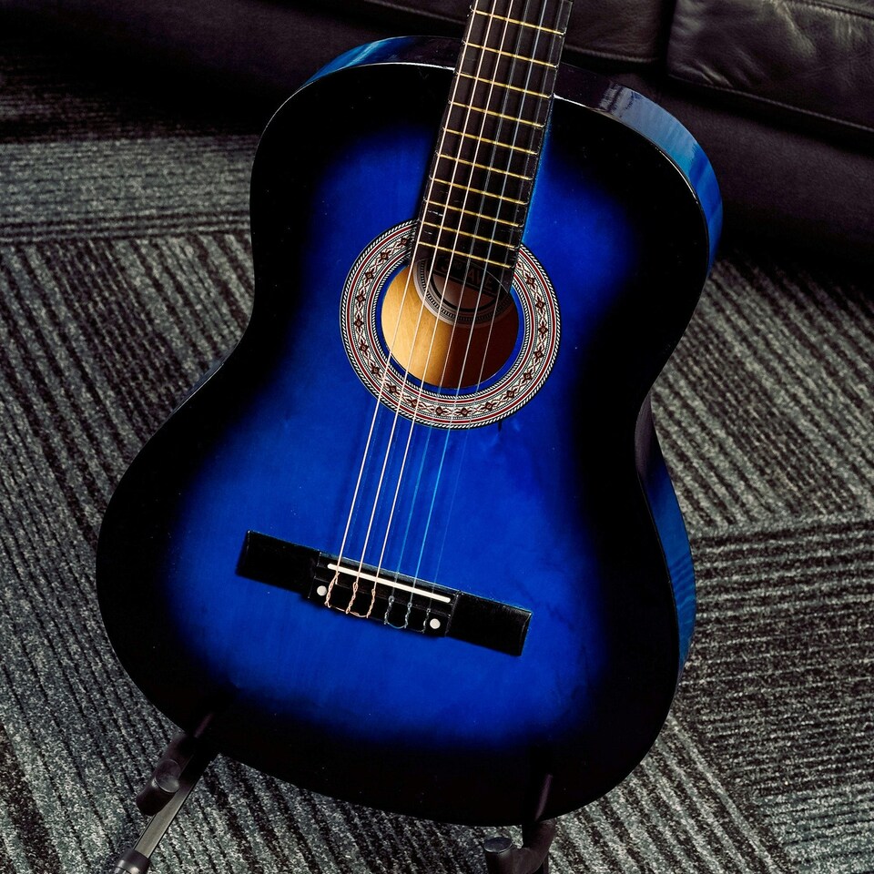 image 1 of 3rd Avenue Full Size Classical Guitar Pack | Blue
