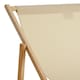 image 5 of Interiors by Premier Sling Design Cream Deck Chair, Stylish Design Lawn Chair, Ethically Sourced Deck Chair, Garden Chair