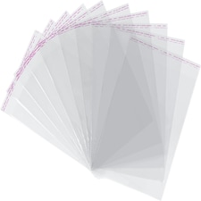Pack of 100 Clear OPP Bags 30 x 40cm with Self-Adhesive Strip