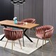image 8 of Single Roma Knot Velvet Armchair with Gold Metal Legs, Modern Tufted Design for Living Room Pink