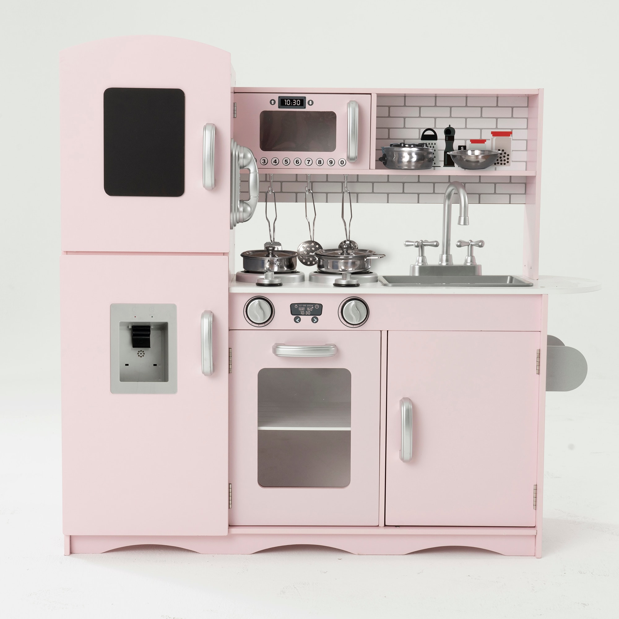 Kidoz Signature Wooden Play Kitchen - Role Play Kitchen - Pink | Pink
