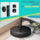 image 3 of Outsunny 18kg Concrete Parasol Base with Rattan Effect Heavy Duty Umbrella Stand | Black | Black