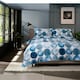 image 3 of Shells 100% Cotton Blue Duvet Cover Set with Piped finish and Printed Fabric Bag Blue | White | King