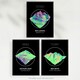 image 5 of Set of 3 Neon Scotland Mountain Topography Maps Ben Lawers Aberfeldy Wall Art Print A4