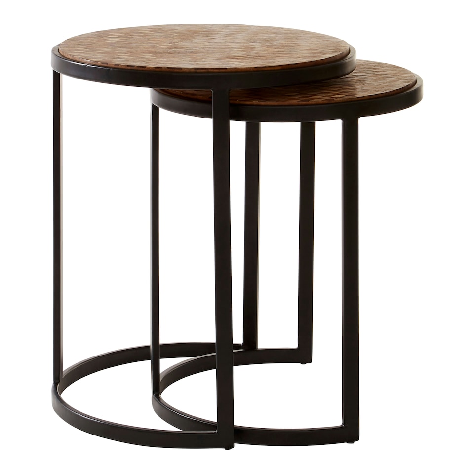 image 1 of Interiors By Premier Sturdy Chevron Side Tables, Durable Side Table By Couch For Livingroom, Versatile Small Table For Outdoor