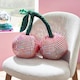 image 1 of Catherine Lansfield Disco Cherries 3D Shaped Cushion Pink | Pink