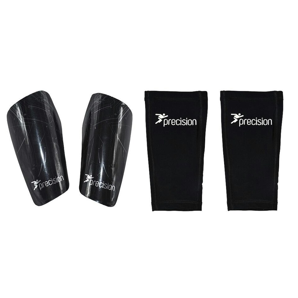Precision Pro Matrix Shin Guards - Black/Silver - M