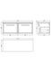 image 2 of Balterley Framed Design Wall Hung Single Drawer Vanity with Worktop | Grey | Pebble Grey | 449 x 605 x 460mm