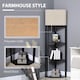 image 4 of HOMCOM Corner Floor Lamp with Shelves, Modern Tall Standing Lamp with Chain Switch for Living Room, Bedroom, Bulb Not Included, Black