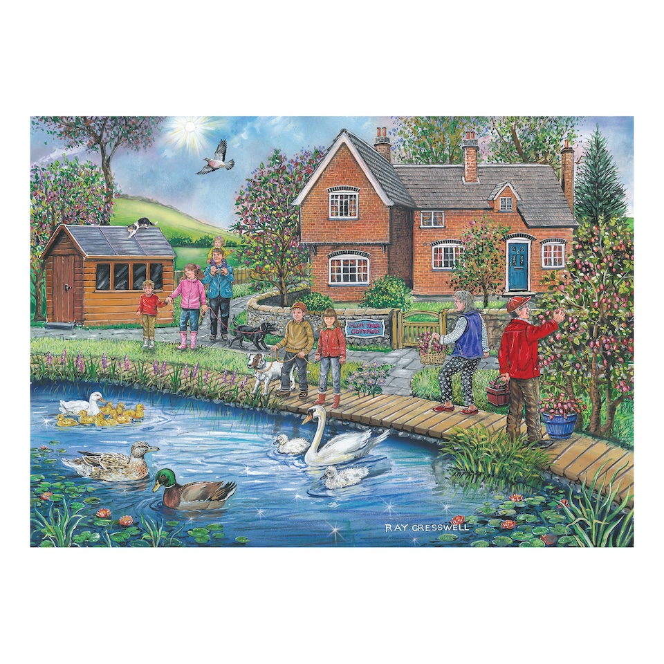 image 1 of Plum Cottage BIG 250 Piece Jigsaw Puzzle
